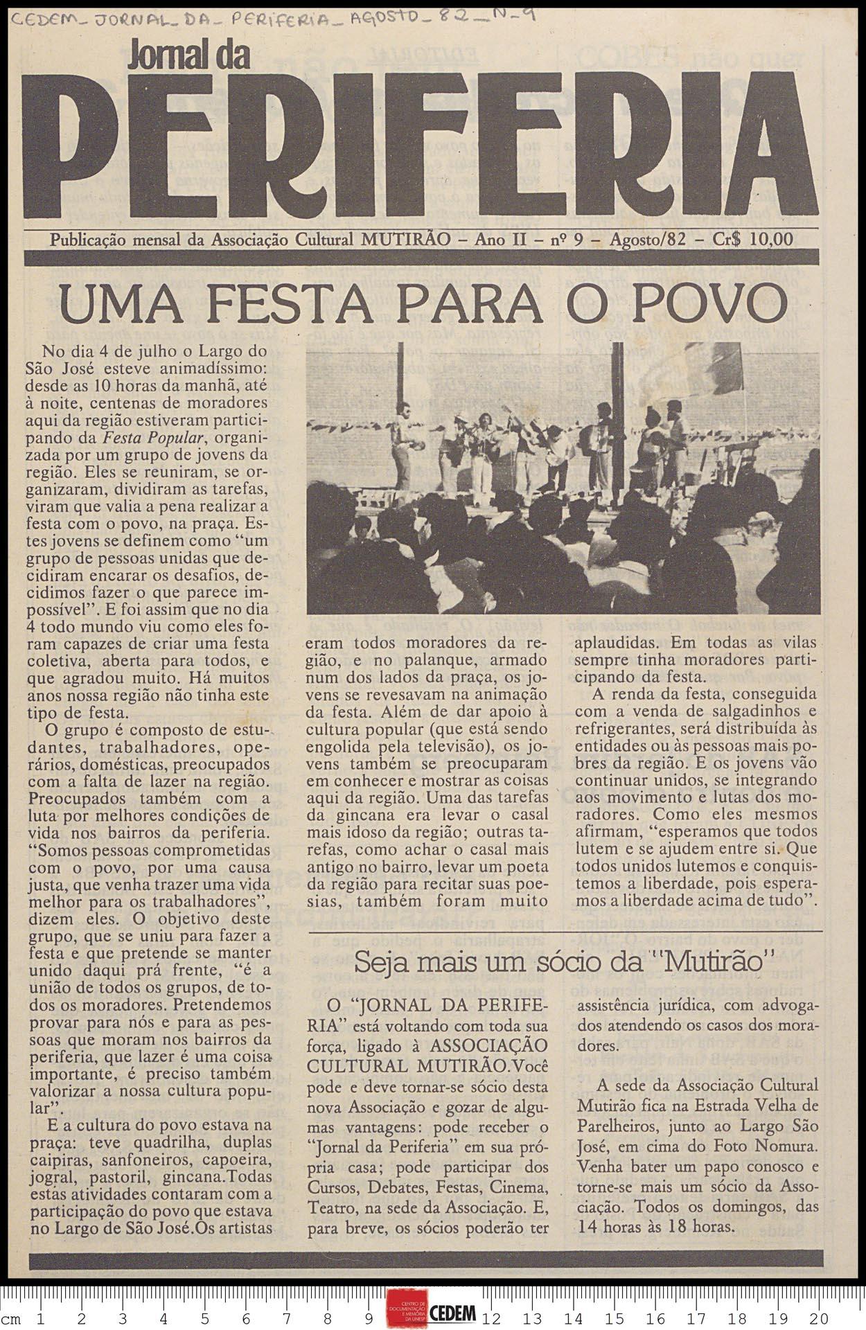 Jornal da Periferia - 9 - ago. 1982