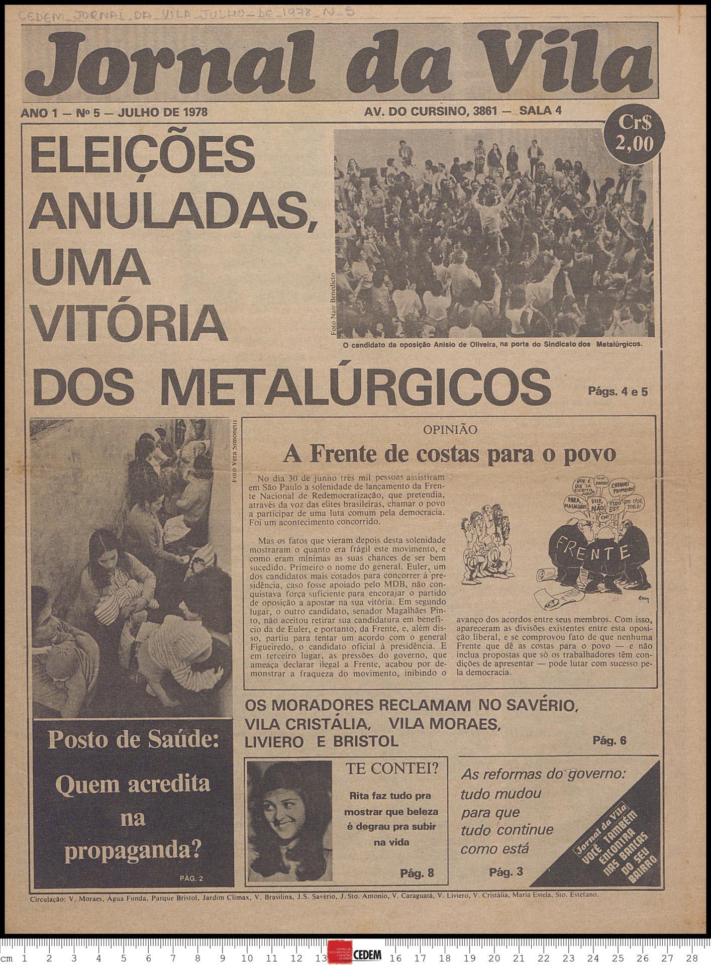 Jornal da Vila - 5 - jul. 1978