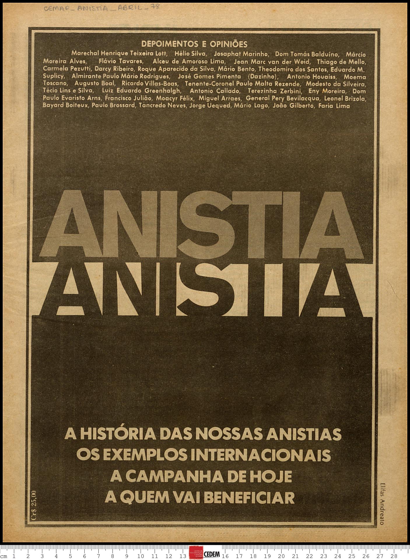 Anistia - Não consta - abr.. 1978