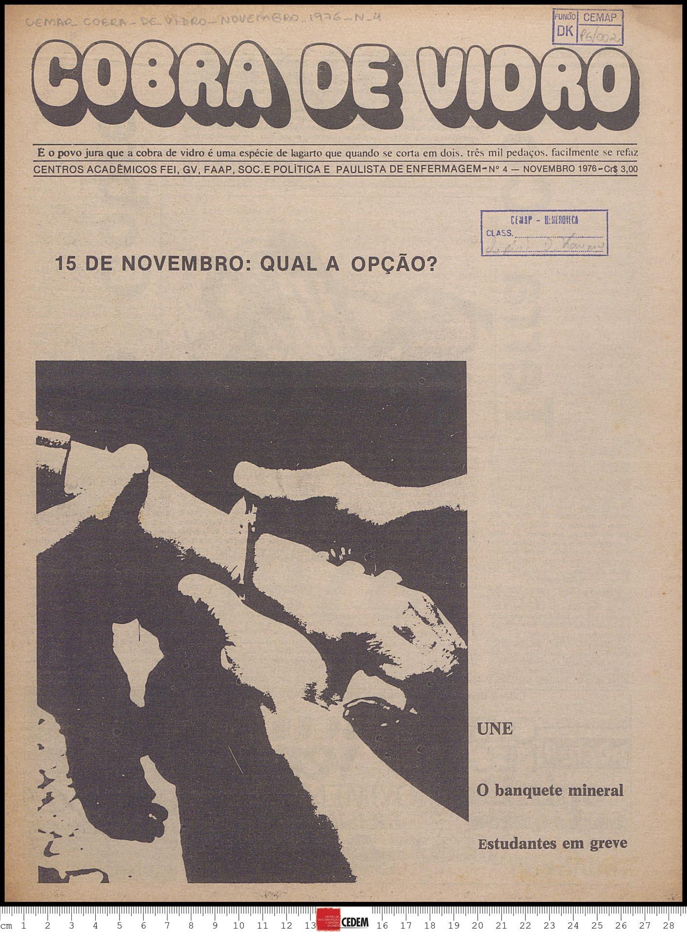 Cobra de Vidro - 4 - nov. 1976
