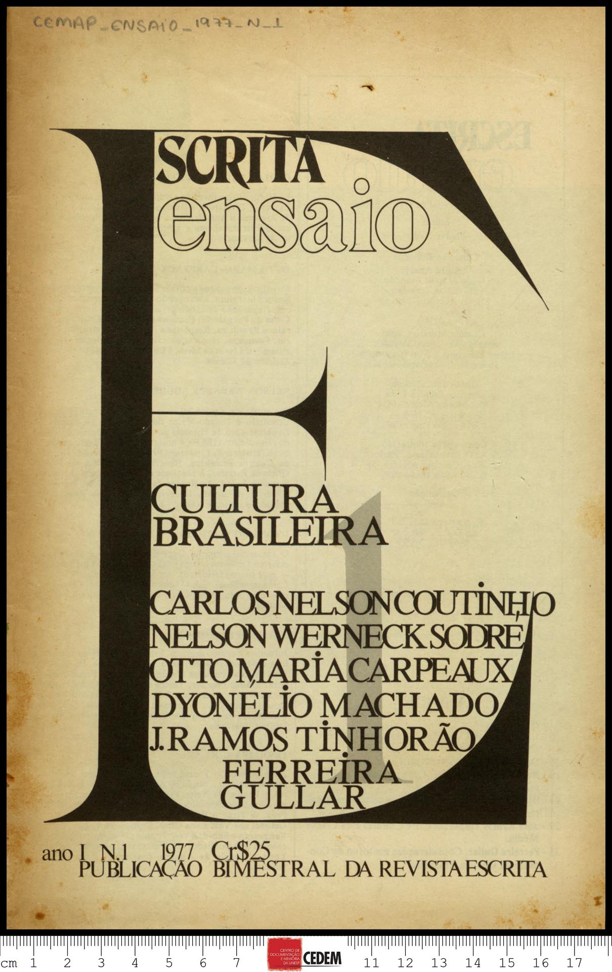 Escrita / Ensaio - 1 - 1977