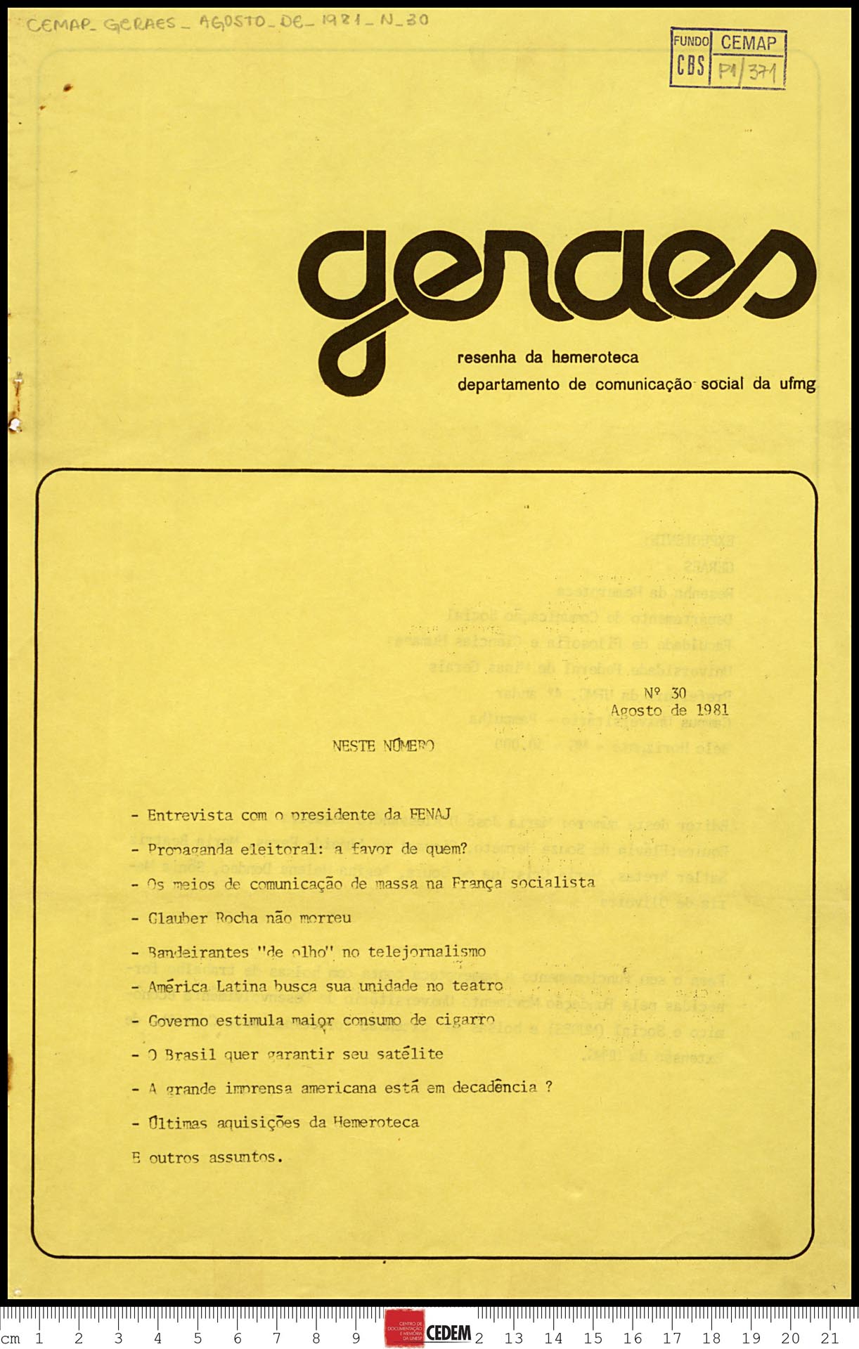 Geraes 30 Memorias Da Ditadura