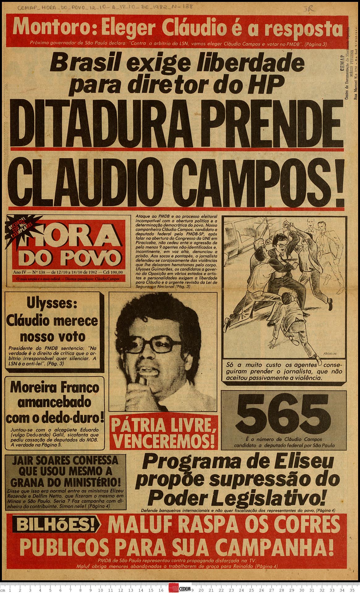 Hora do Povo - 138 - 12 a 18 de out. de 1982