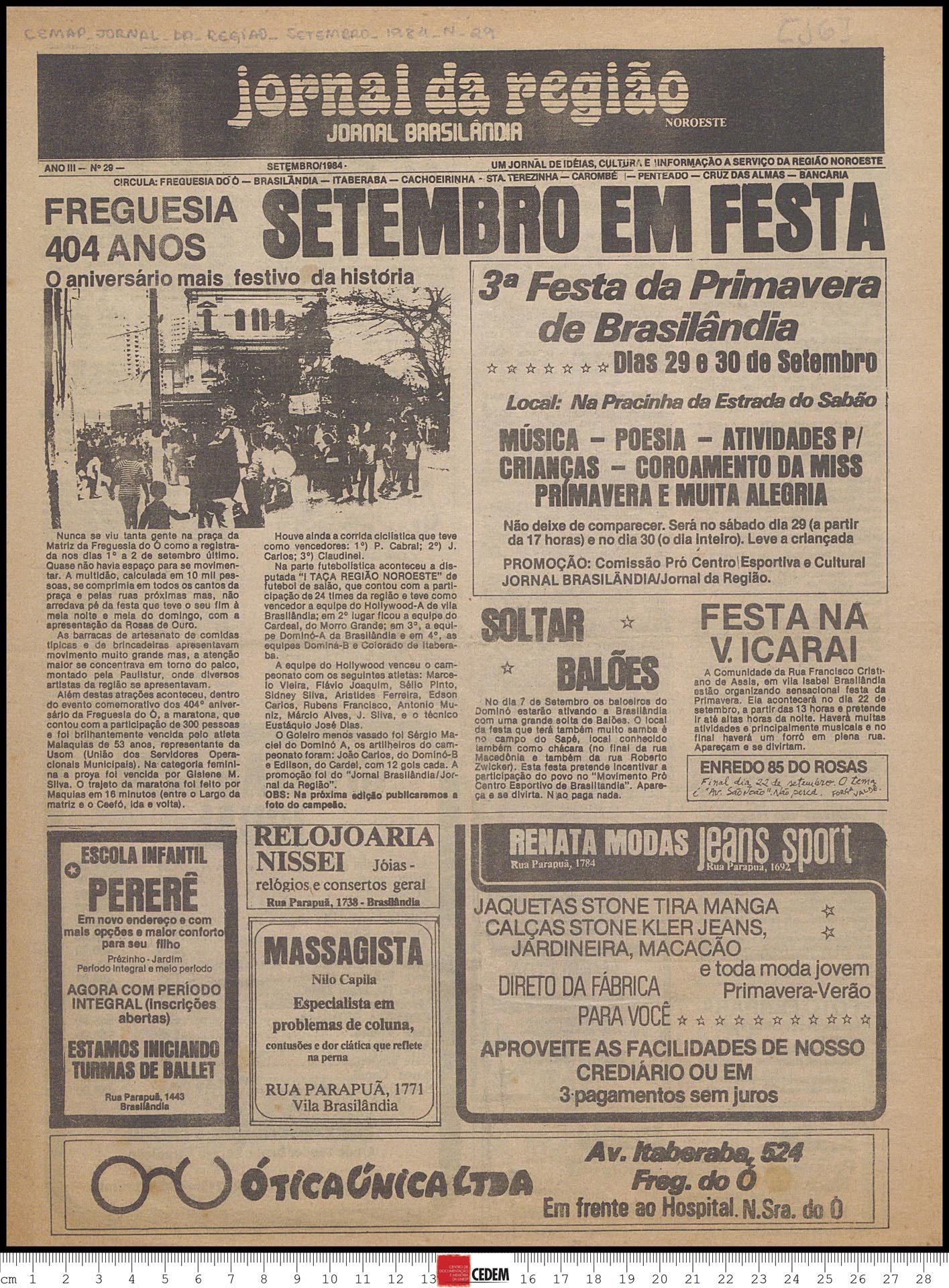 Jornal da Região - 29 - set. 1984