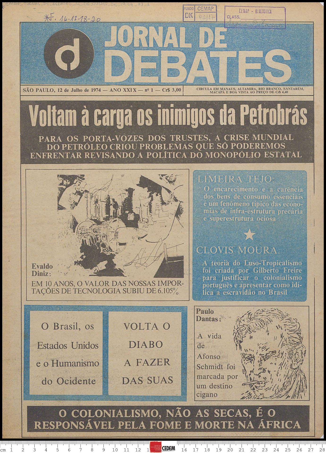 Jornal de debates - 1 - jul.74