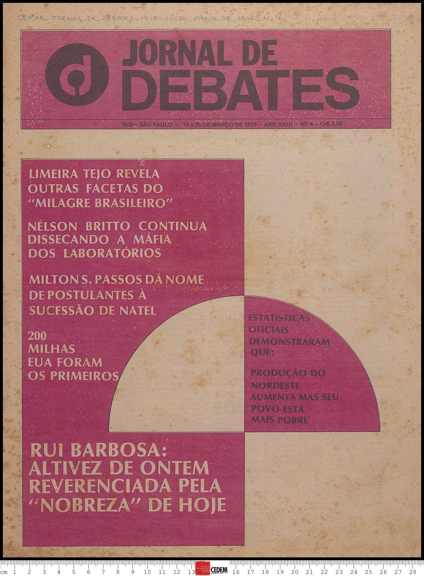 Jornal de debates - 4 - mar./73
