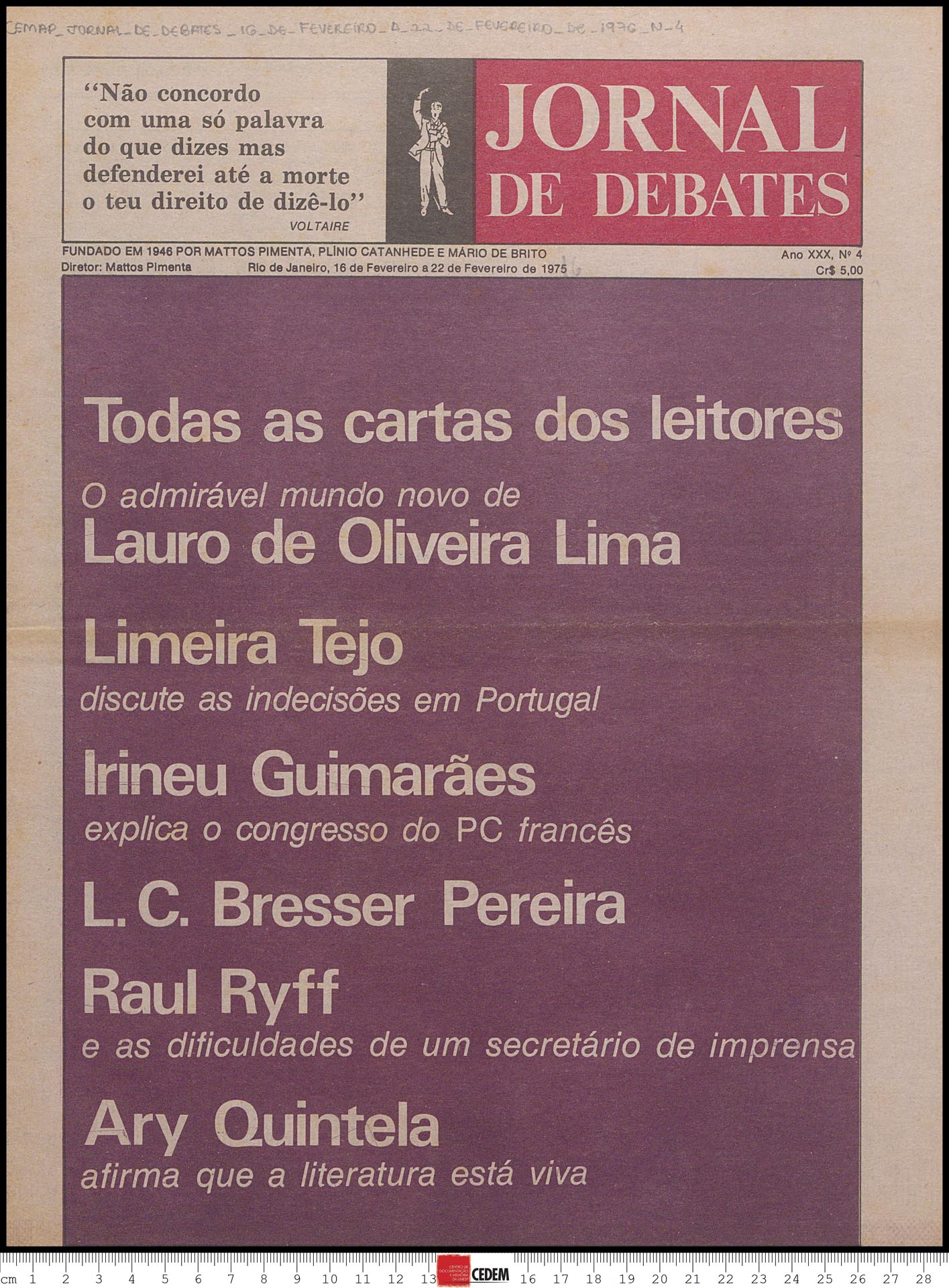 Jornal de debates - 4 - fev.76