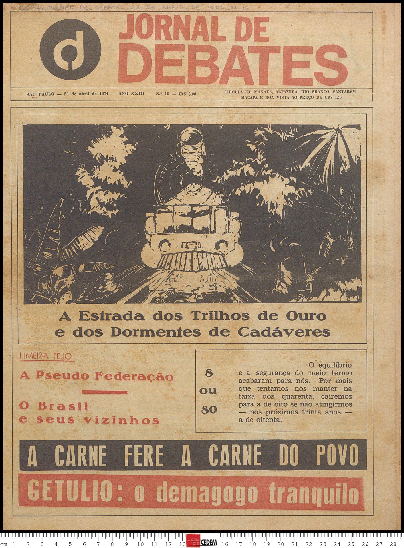 Jornal de debates - 16 - abr./74