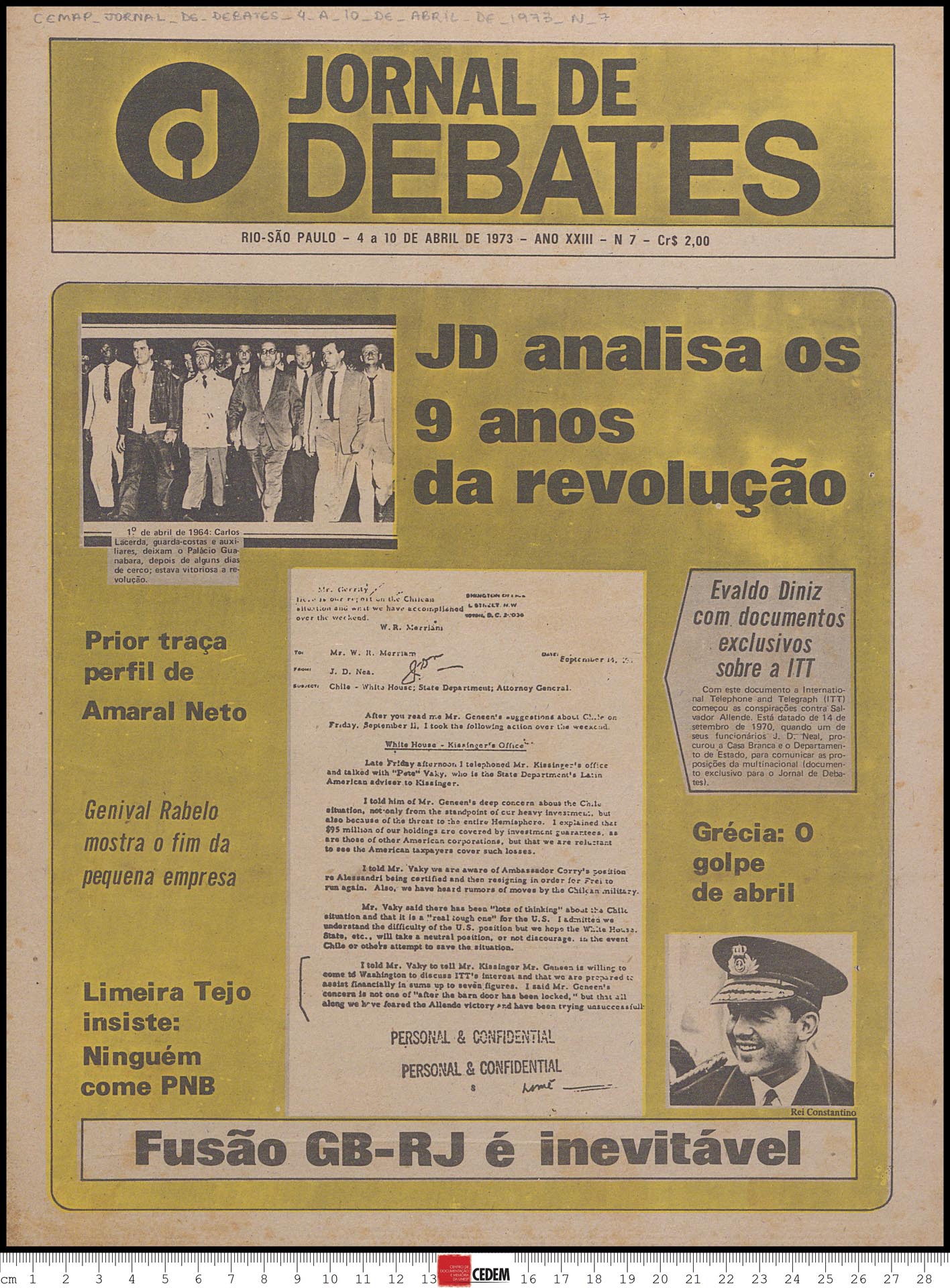 Jornal de debates - 7 - abr./73