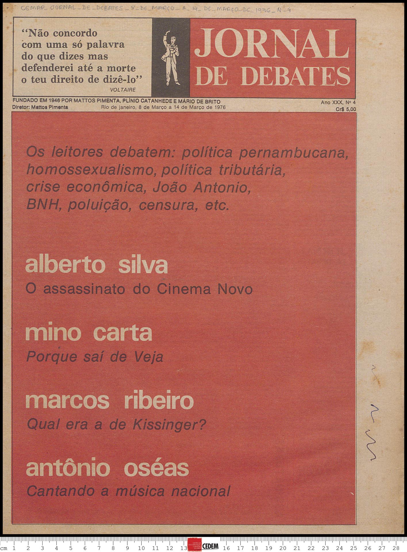 Jornal de debates - 4 - mar.76