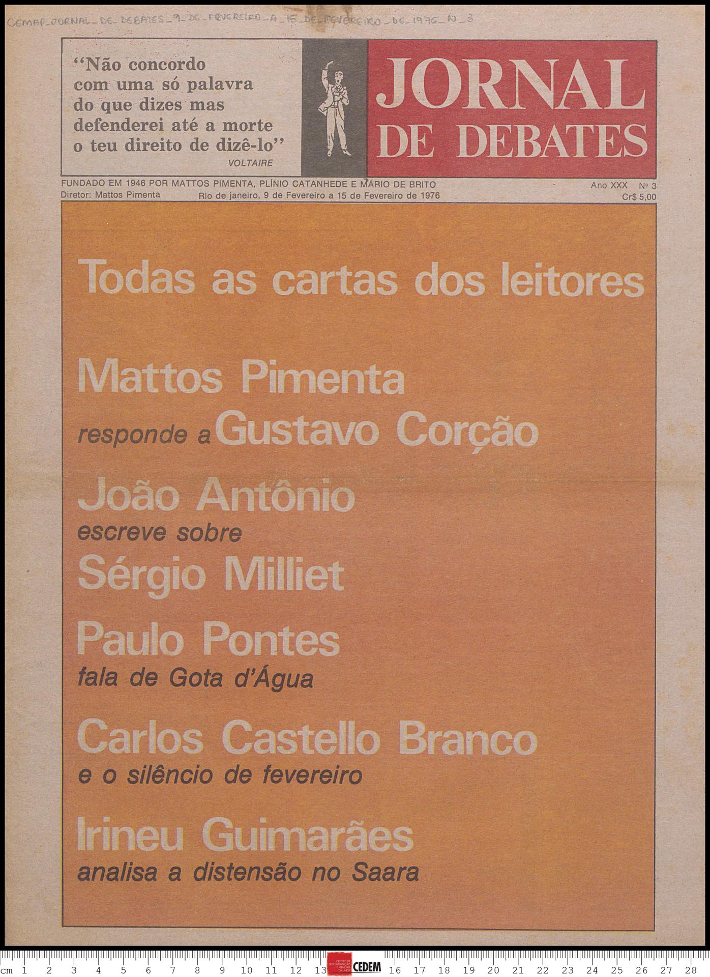 Jornal de debates - 3 - fev.76