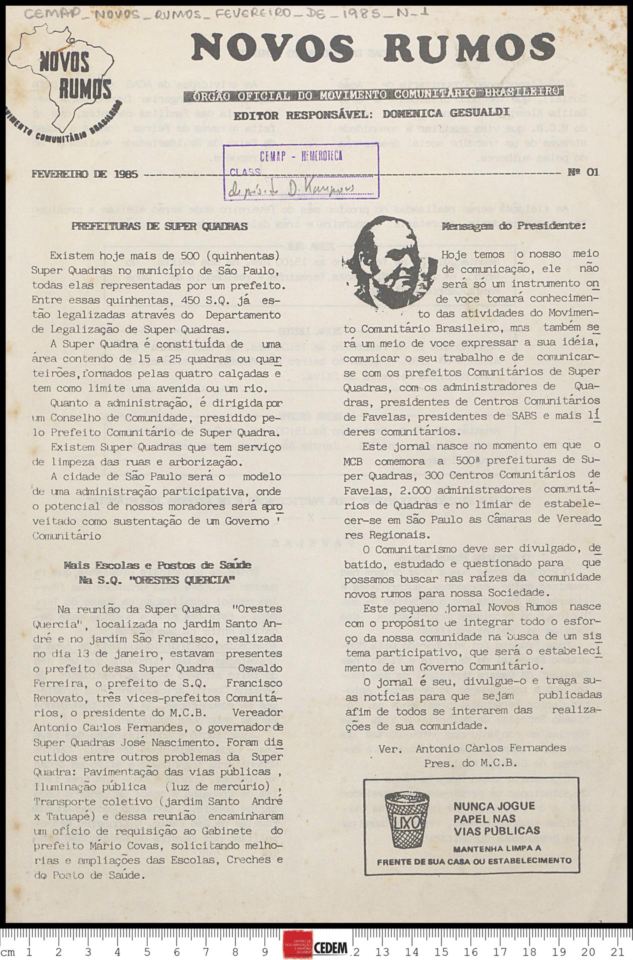 Novos Rumos - 1 - fev. 1985