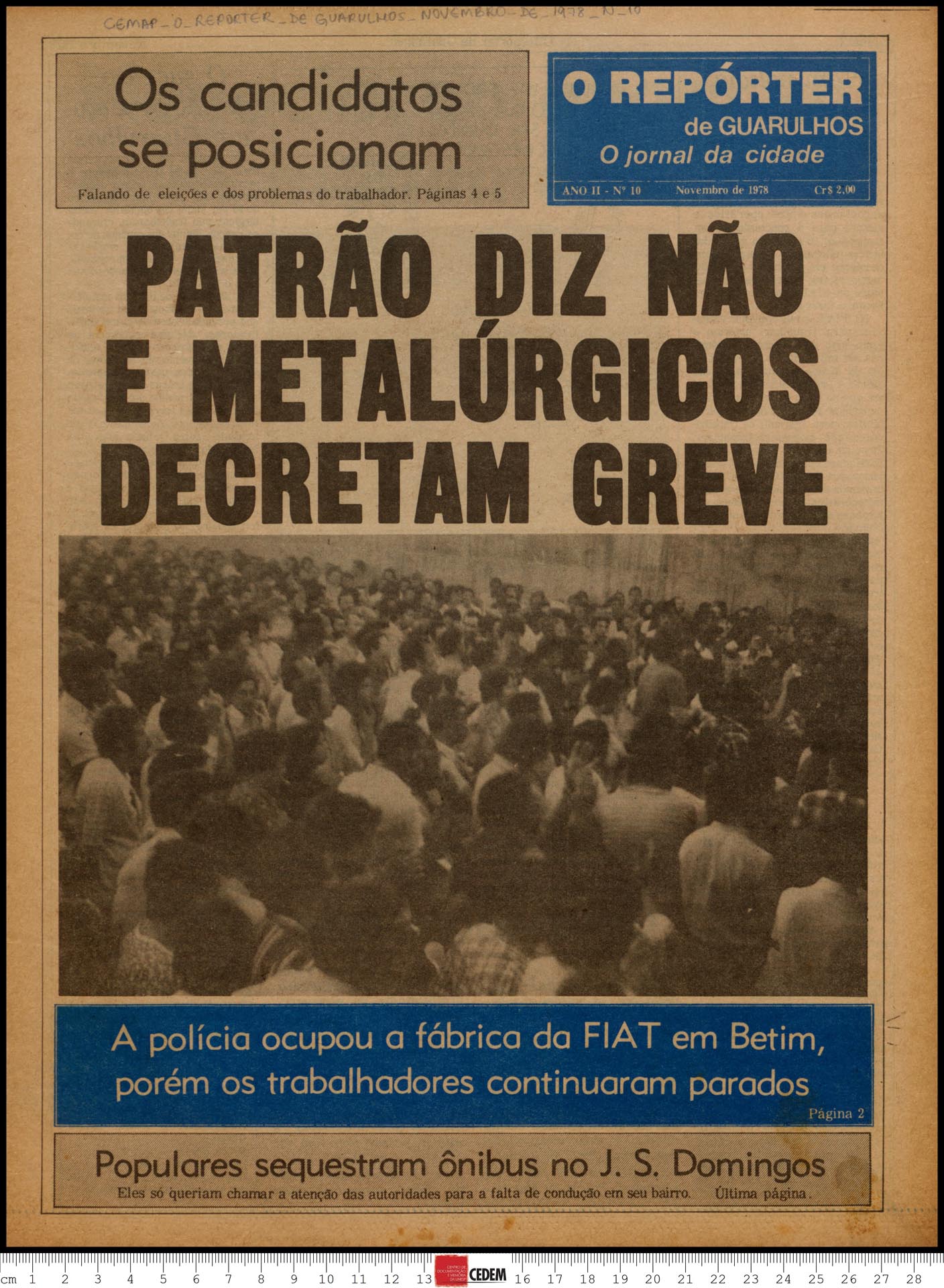 O reportér de Guarulhos - 10 - nov. 1978