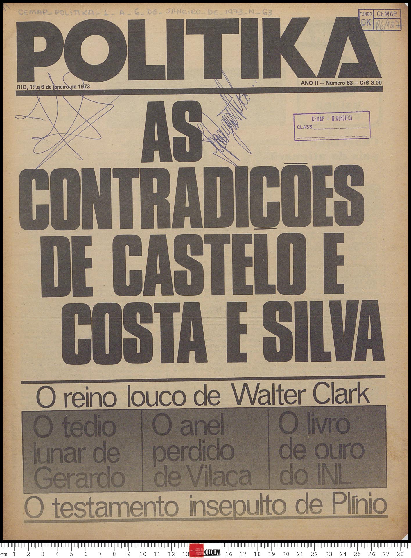 Politika - 63 - 1 a 6 de jan. 1973