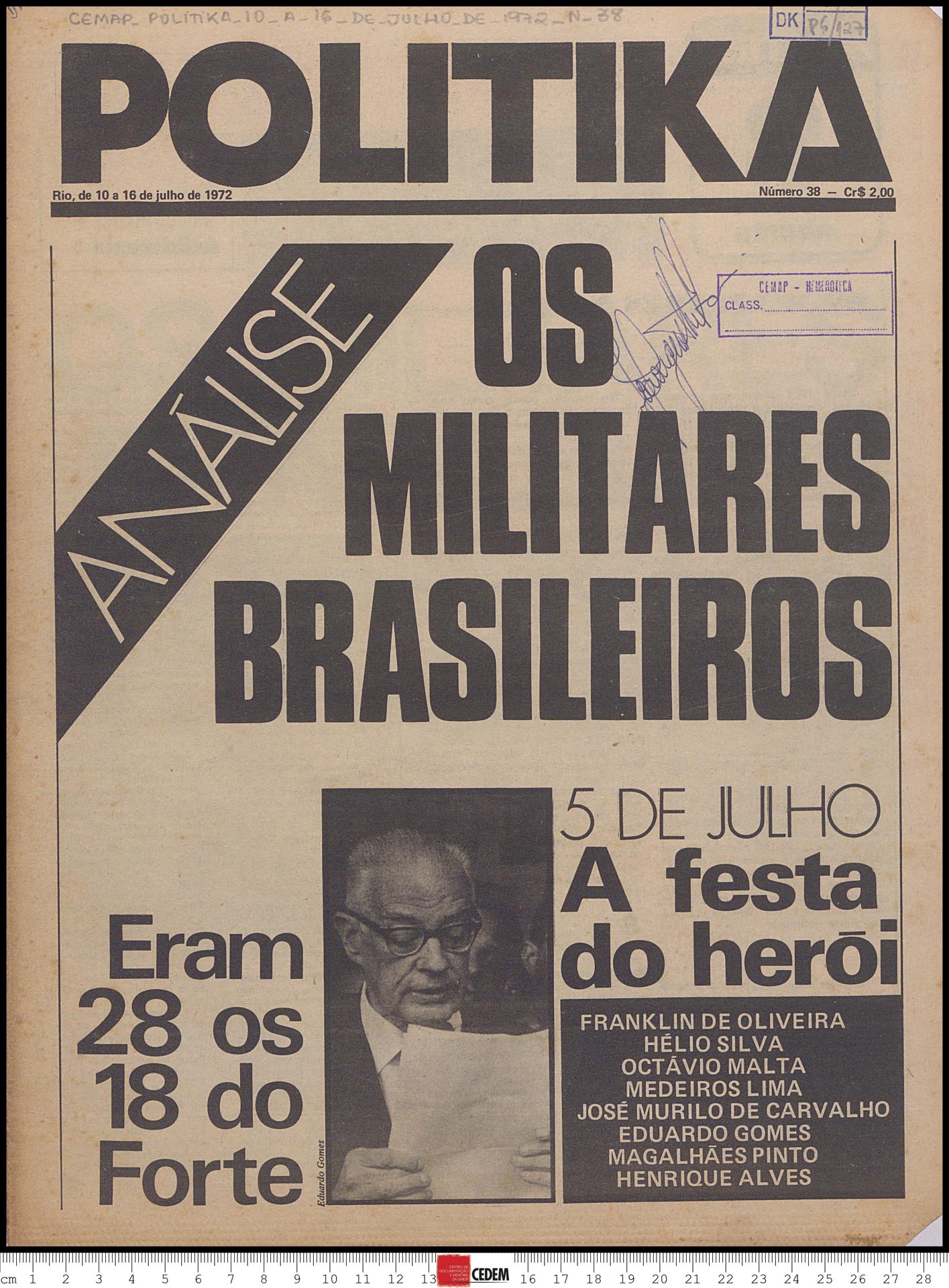 Politika - 38 - 10 a 16 de jul. 1972