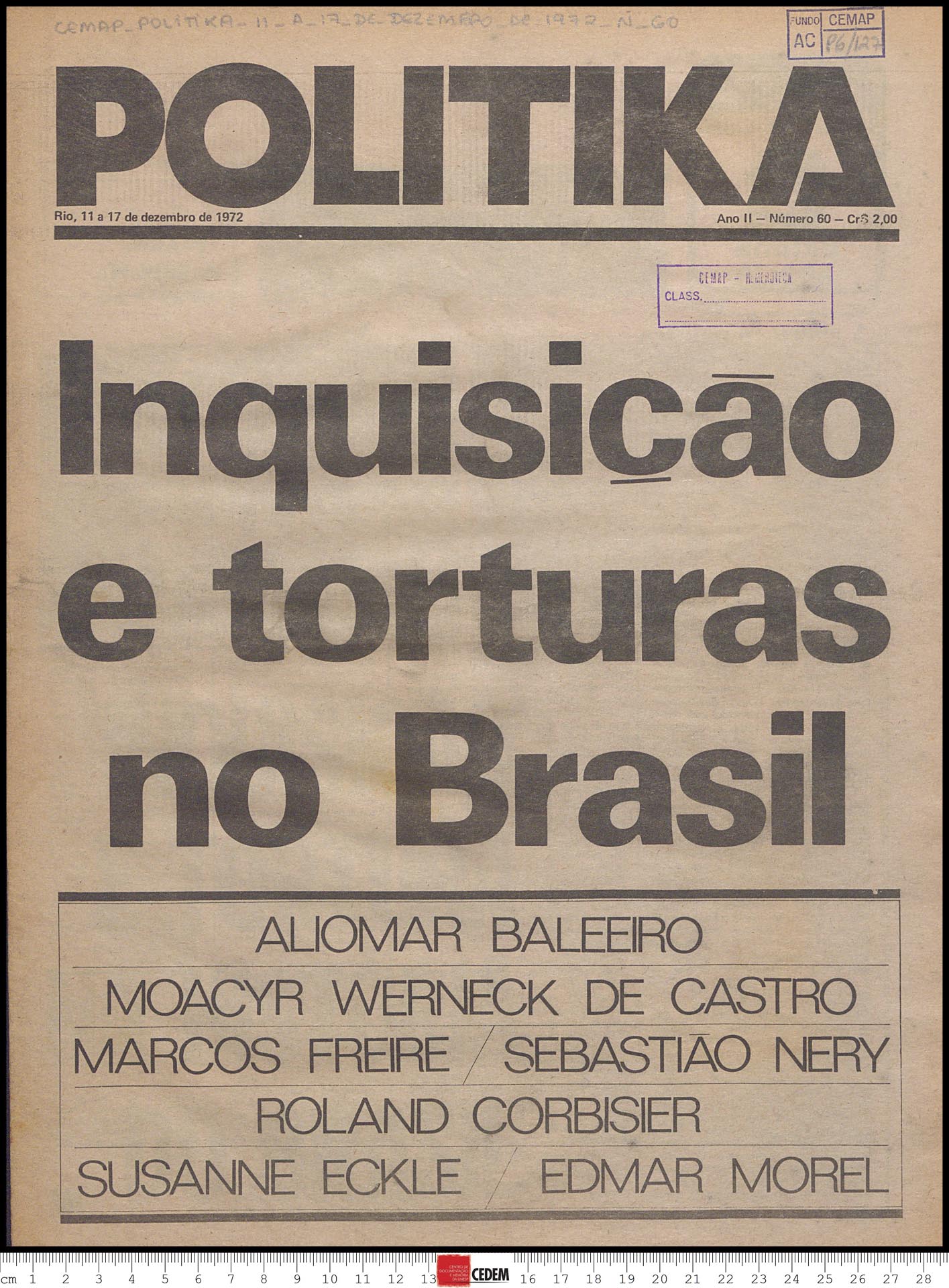 Politika - 60 - 11 a 17 de dez. 1972