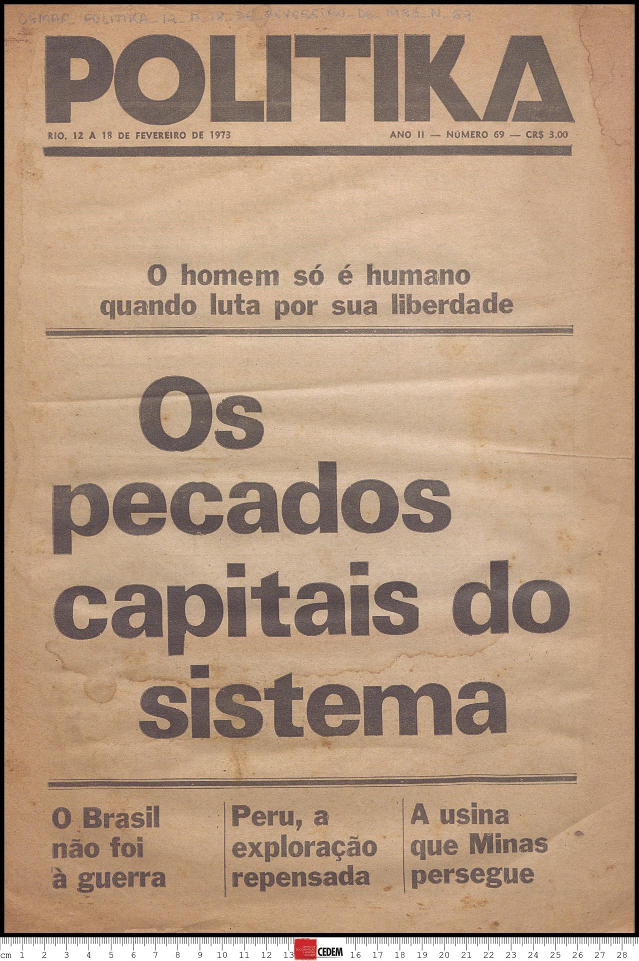 Politika - 69 - 12 a 18 de fev. 1973
