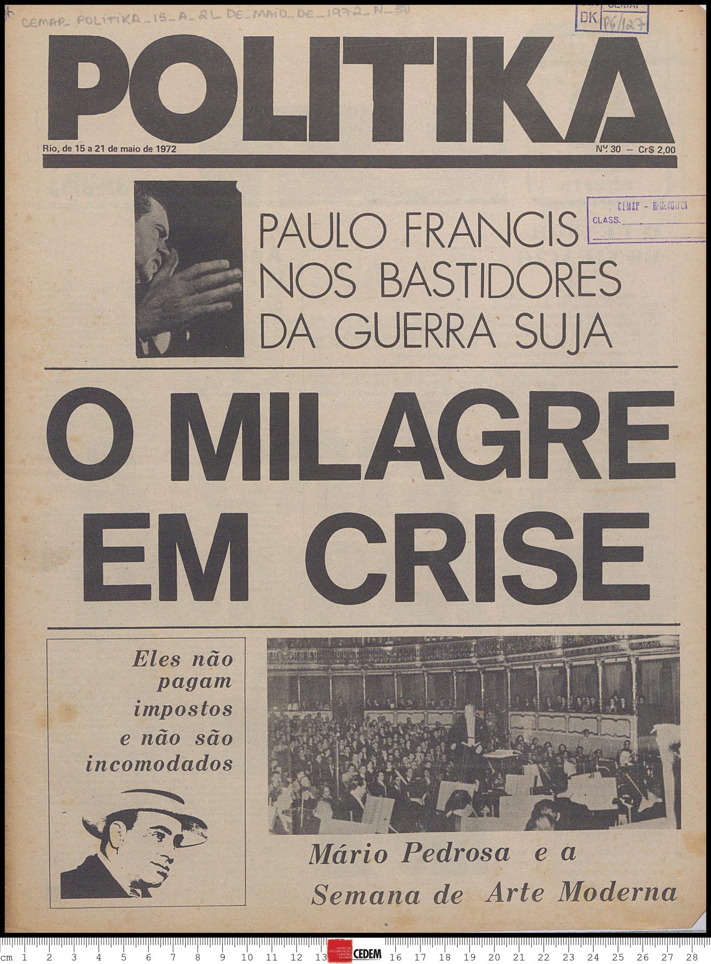 Politika - 30 - 15 a 21 de mai. 1972