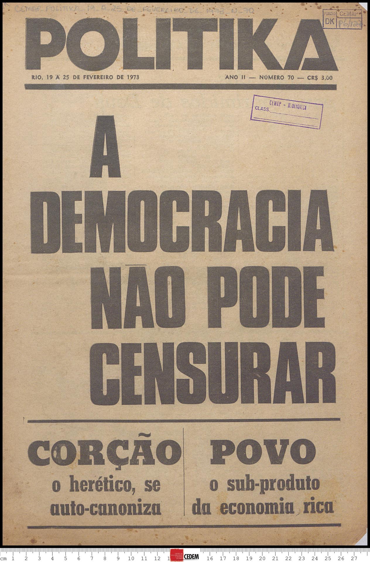 Politika - 70 - 15 a 25 de fev. 1973