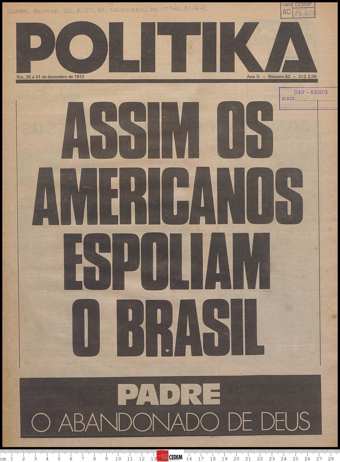 Politika - 62 - 25 a 31 de dez. 1972