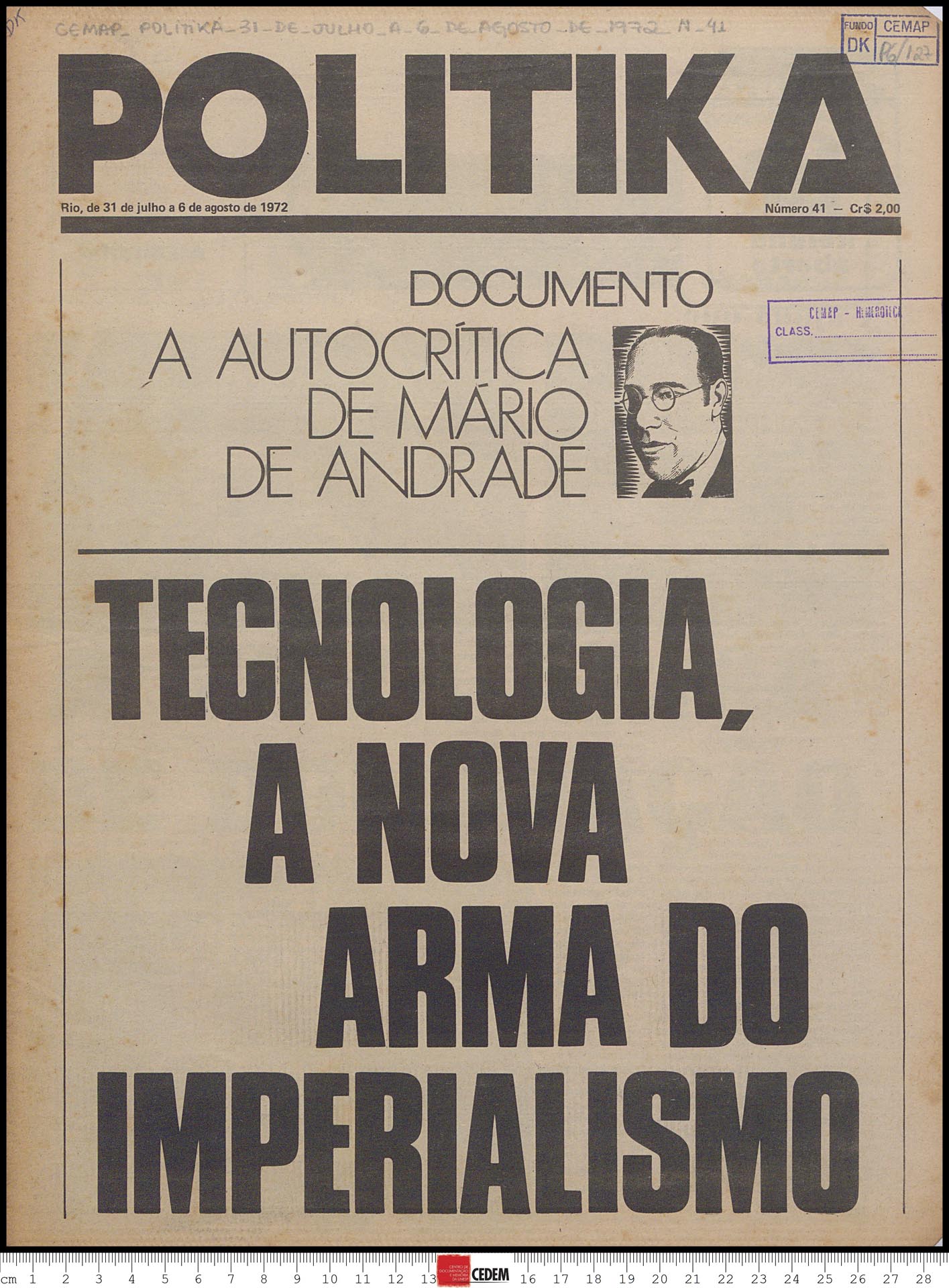 Politika - 41 - 31 de jul. a 6 de ago. 1972