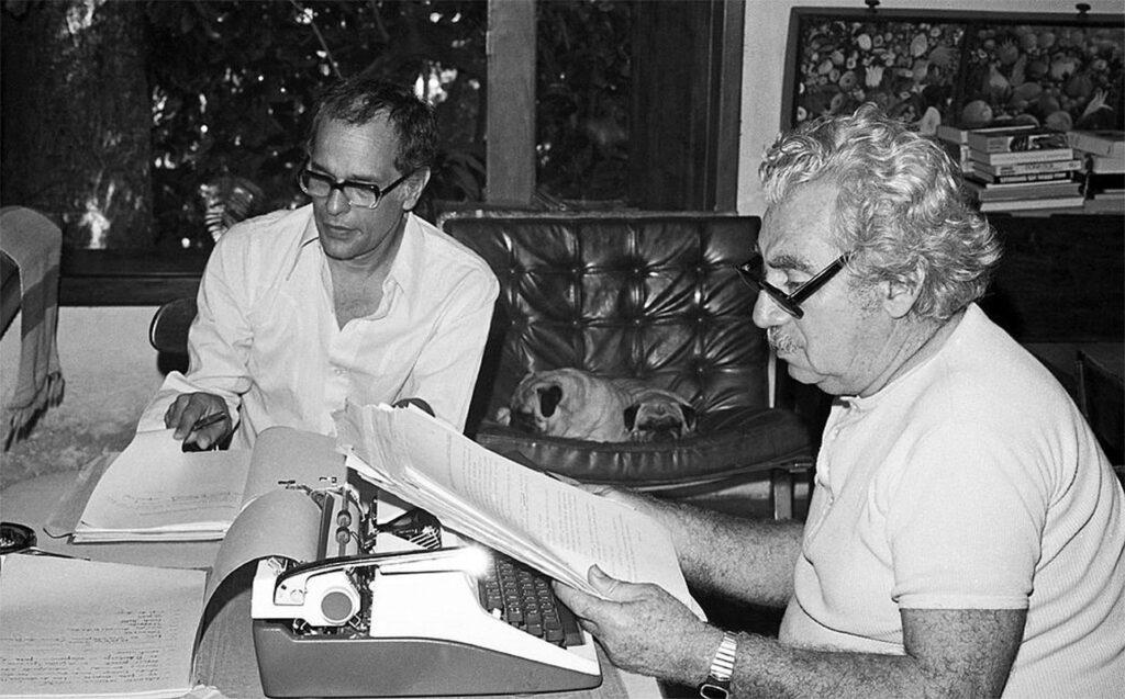 Nelson Pereira dos Santos acompanhado de Jorge Amado na revisão do roteiro de Jubiabá