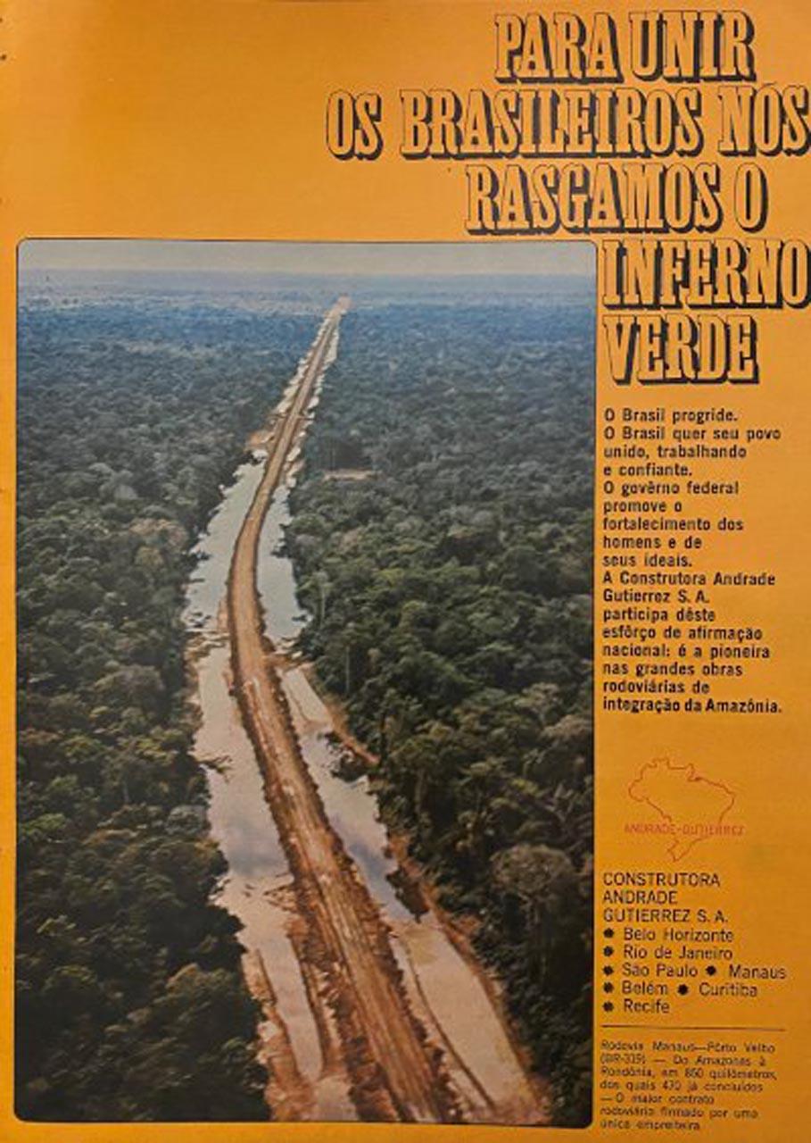 Propaganda da construtora Andrade Gutierrez em 1971