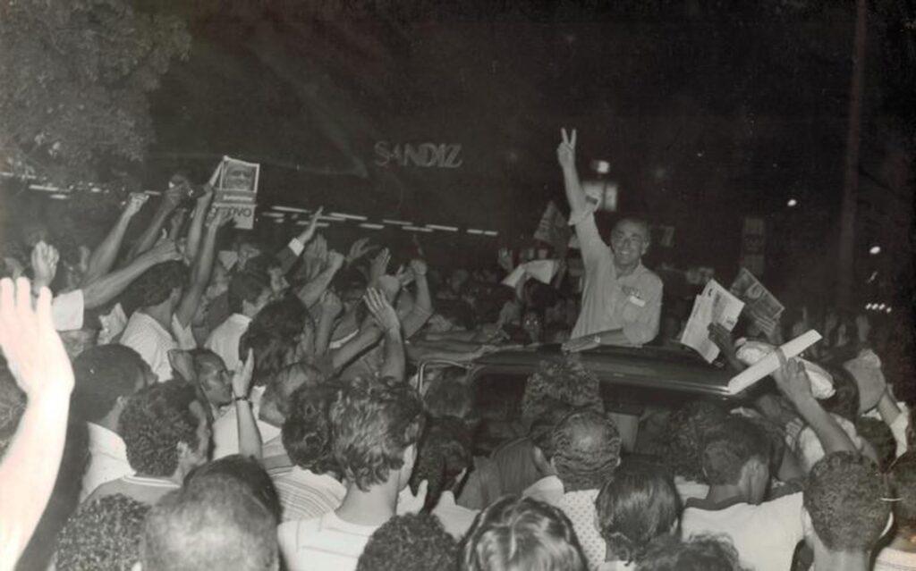 Brizola em campanha no Rio de Janeiro em 1982