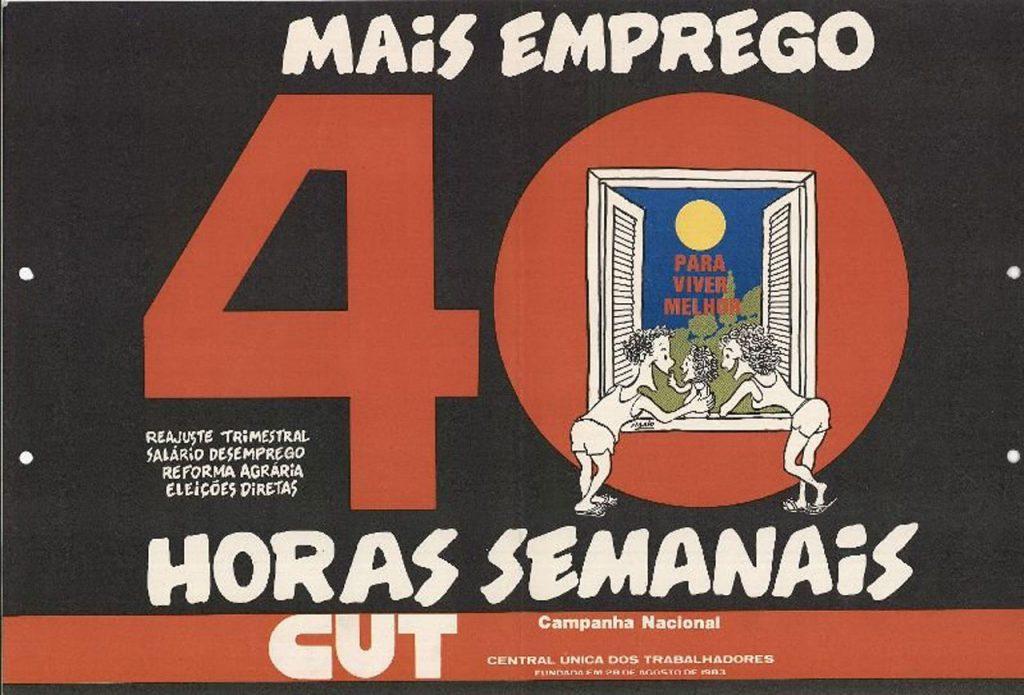 Cartaz da Central Única dos Trabalhadores de 1983