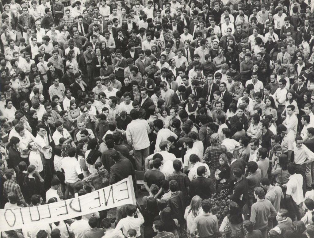 Protesto estudantil em outubro de 1968