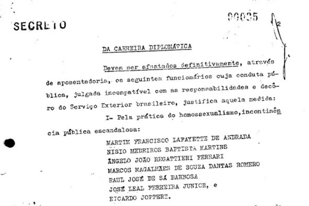 Página selecionada do Relatório Secreto da CIS-69 (Comissão de Investigação Sumária, de 7 de março de 1969 Fonte: Brasil. Documento 57 - Arquivo CNV 00092.000000268/2015-54. Comissão Nacional da Verdade (2014)